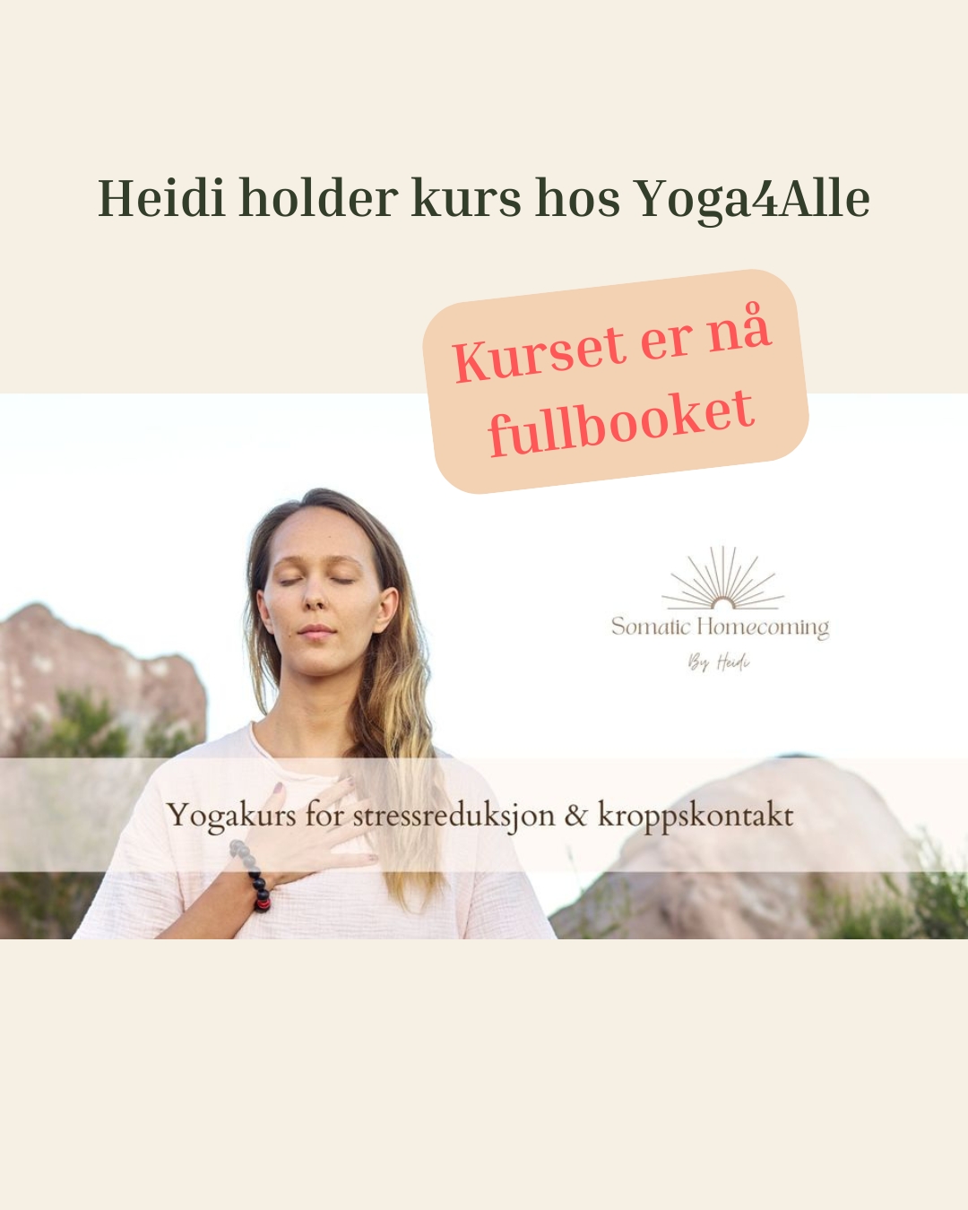 Kurs for stressreduksjon og avspenning med Heidi